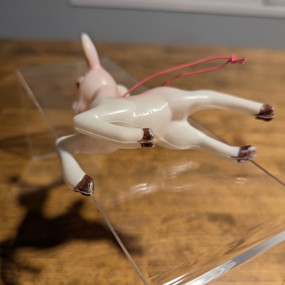 Vintage Pink Reindeer Ornament Hong Kong 60s - Picture 9 of 9